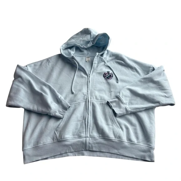 PINK Victoria's Secret Sky Blue Hoodie - Picture 1 of 5